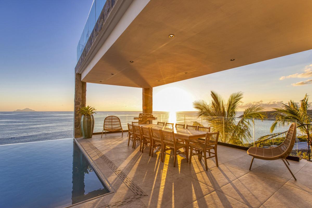46_A louer villa 12 personnes Indigo Bay Saint Martin - Coucher du soleil